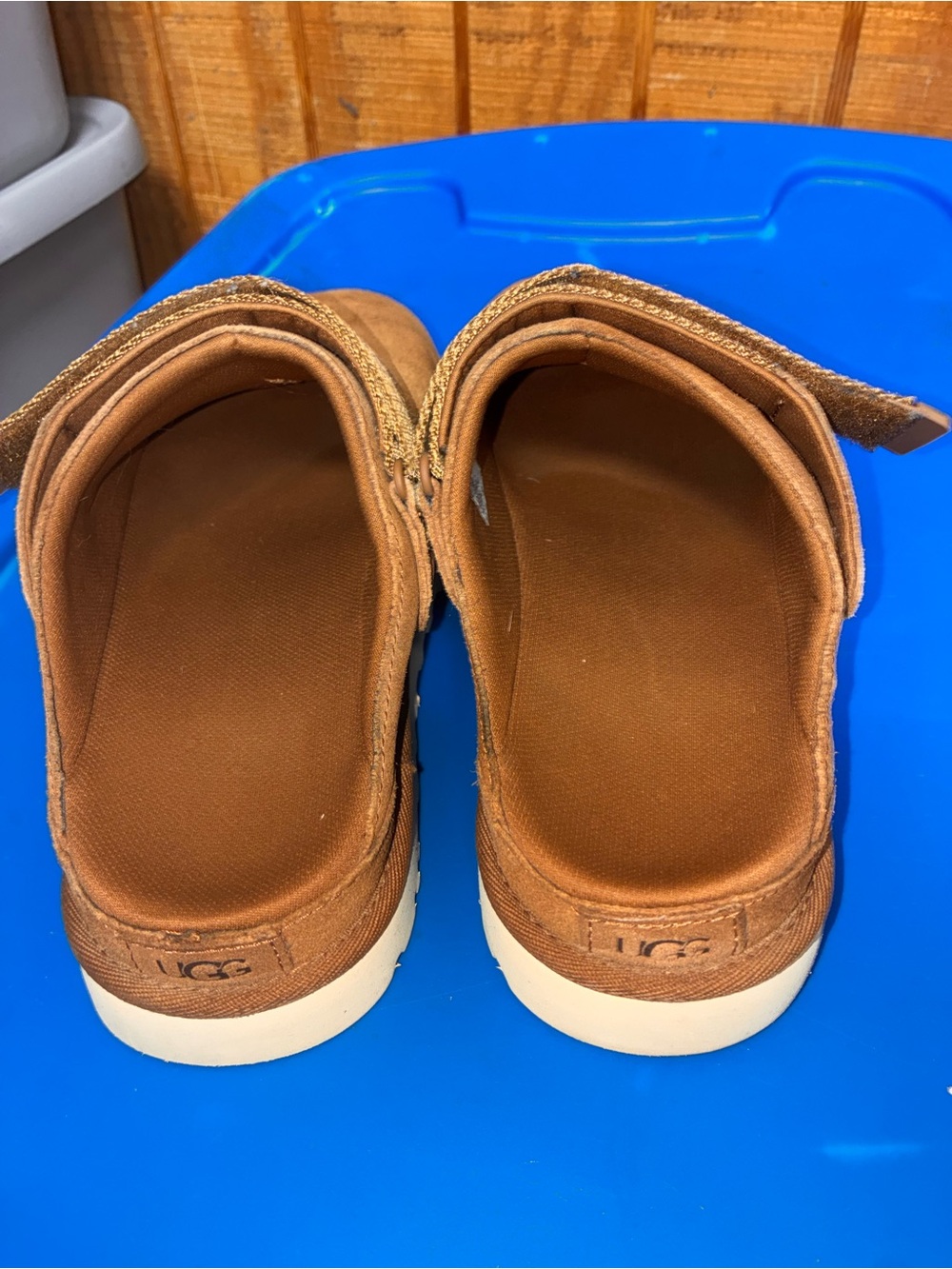 UGG Women's Chestnut Suede Slide with Adjustable Strap - Picture 4 of 6